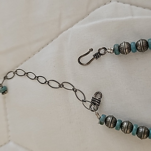 Navajo Sterling Silver Bench Bead Necklace - Picture 3 of 6
